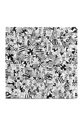 Chrome Hearts multi-element scarf - White