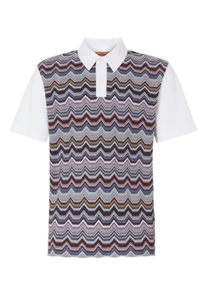 Missoni chevron-pattern polo shirt - Grey