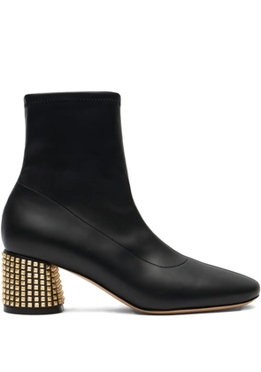 Casadei 50mm leather ankle boots - Black