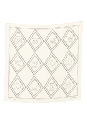 Nanushka argyle-pattern silk scarf - Neutrals