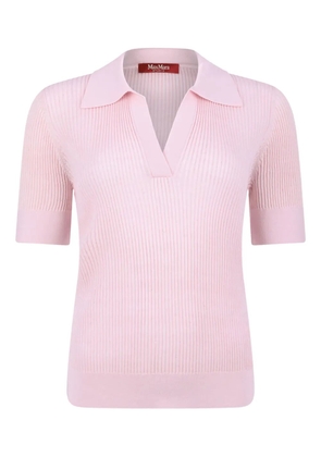 Max Mara ribbed v-neck top - Pink
