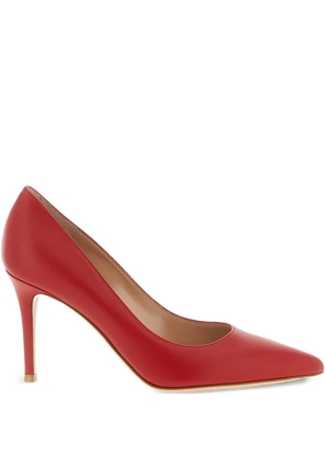 Gianvito Rossi 85mm leather heeled pumps - Red