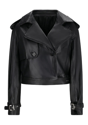 Alessandra Rich double-breasted bomber jacket - Black