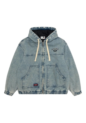 AAPE BY *A BATHING APE® hooded denim jacket - Blue