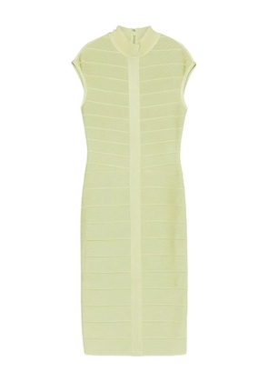 Herve Leger Davina ribbed midi dress - Green