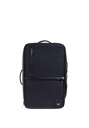 Emporio Armani logo-patch adjustable backpack - Blue