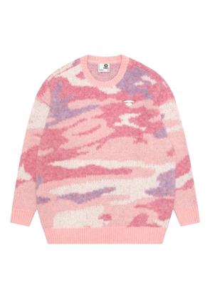 AAPE BY *A BATHING APE® camouflage embroidered sweater - Pink