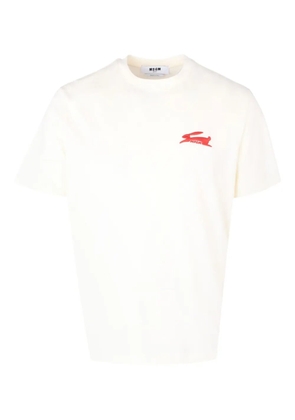 MSGM rabbit-detail graphic T-shirt - Neutrals