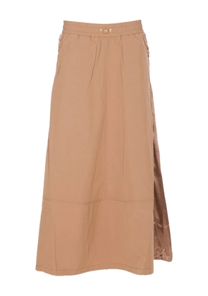 LIU JO elasticated-waist satin-panel skirt - Neutrals
