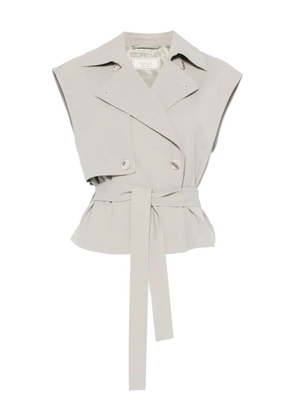 Peserico sleeveless double-breasted jacket - Grey
