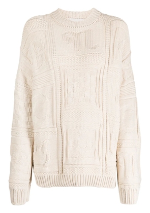 Nanushka Nicolle jacquard-knit jumper - Neutrals