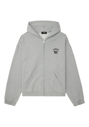 We11done zip-up logo hoodie - Grey
