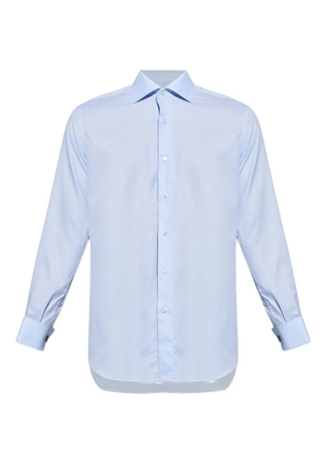 Brioni double-cuff cotton shirt - Blue