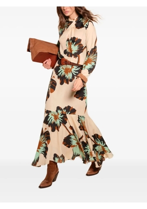Johanna Ortiz Buena Vista floral maxi skirt - Neutrals