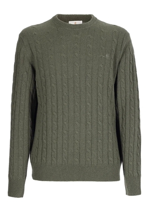 CONTE OF FLORENCE cable-knit wool jumper - Green