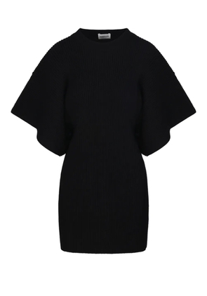 P.A.R.O.S.H. ribbed flared-sleeve mini dress - Black