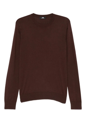 ALPHA STUDIO crew-neck sweater - Brown