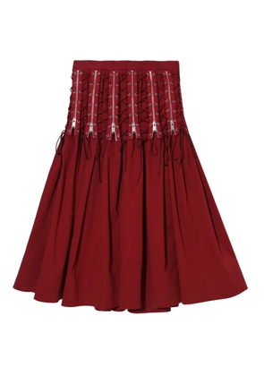 Undercover high-waisted pleated skirt - Red