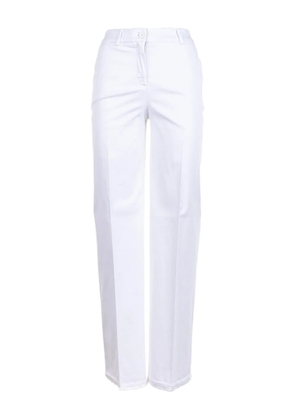 Via Masini 80 frayed-hem trousers - White
