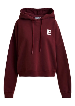 Essentiel Antwerp logo-print drawstring hoodie - Red