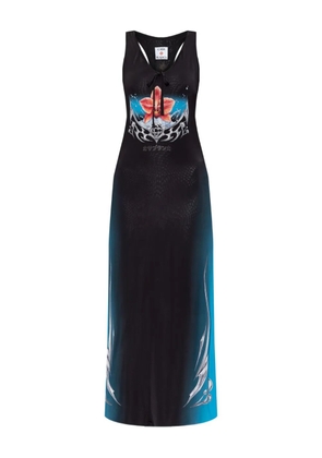 Casablanca Blades Slinky jersey midi dress - Black