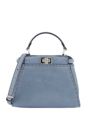 FENDI mini Selleria Peekaboo leather shoulder bag - Blue