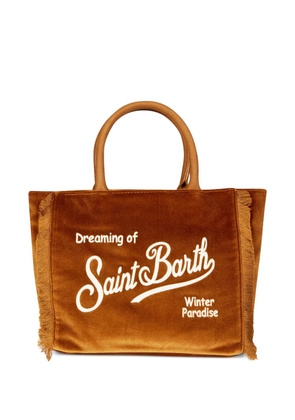 MC2 Saint Barth Colette fringed velvet tote bag - Brown