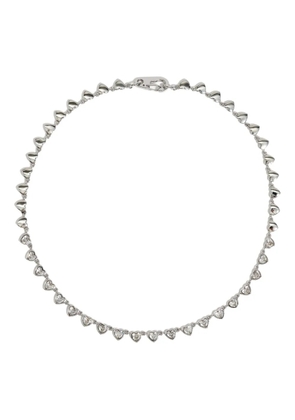 Bimba y Lola heart-shaped crystal necklace - Silver