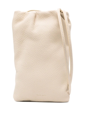 The Row grained-leather phone case - Neutrals