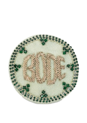 BODE Willow embellished brooch - Green