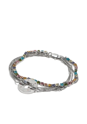Bimba y Lola rhinestone-embellished multi-strand bracelet - Silver