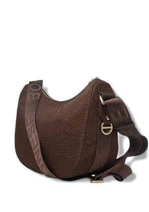 Borbonese small Luna logo shoulder bag - Brown