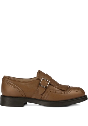 Doucal's tassel-detail buckled monk shoes - Brown
