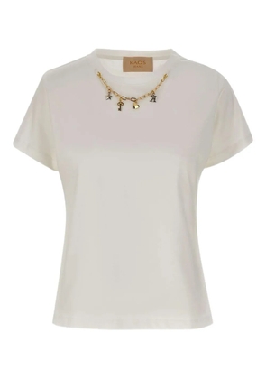 kaos chain-embellished T-shirt - Neutrals