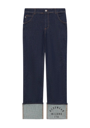 GCDS logo-patch jeans - Blue
