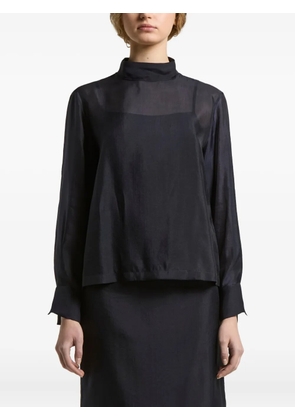 Peserico high-neck long-sleeve top - Blue