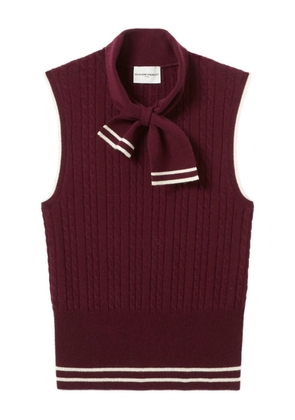 Claudie Pierlot cable-knit tie-neck sweater - Red