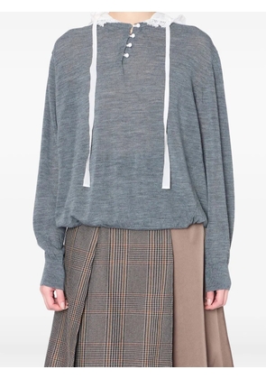 Kolor button-detail sweater - Grey