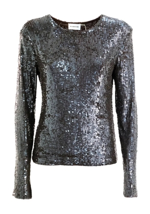 P.A.R.O.S.H. sequin-embellished long-sleeve top - Grey