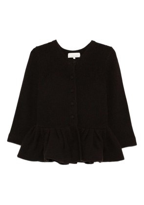 LIBEROWE peplum knitted cardigan - Brown