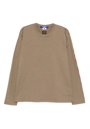 Junya Watanabe MAN printed-sleeve T-shirt - Green