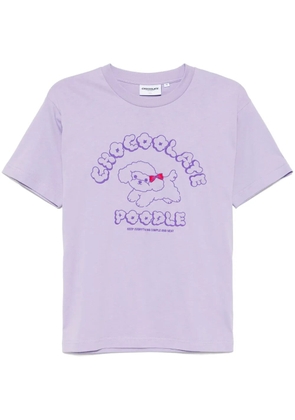 CHOCOOLATE poodle graphic T-shirt - Purple