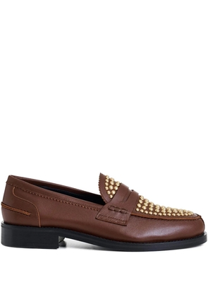 Essentiel Antwerp Istud embellished penny loafers - Brown