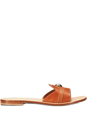 CAPRI POSITANO SANDALS Gallia leather stud sandals - Brown