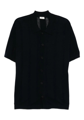 LESTRANGE pointelle knitted shirt - Blue