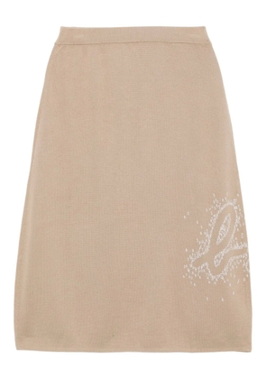SPORT b. by agnès b. logo-print skirt - Brown