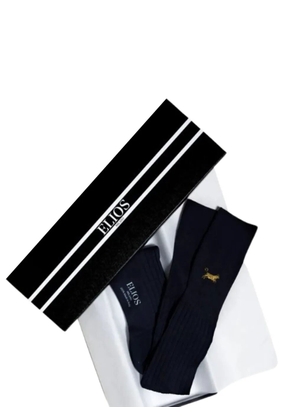 Elios Milano embroidered ribbed socks - Blue