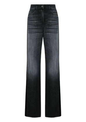 Elisabetta Franchi wide-leg cotton jeans - Black