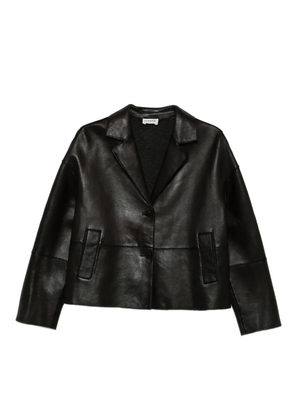 P.A.R.O.S.H. Macio button-fastening leather jacket - Brown