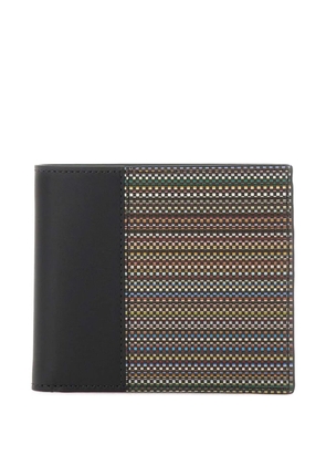 Paul Smith striped leather billfold wallet - Black